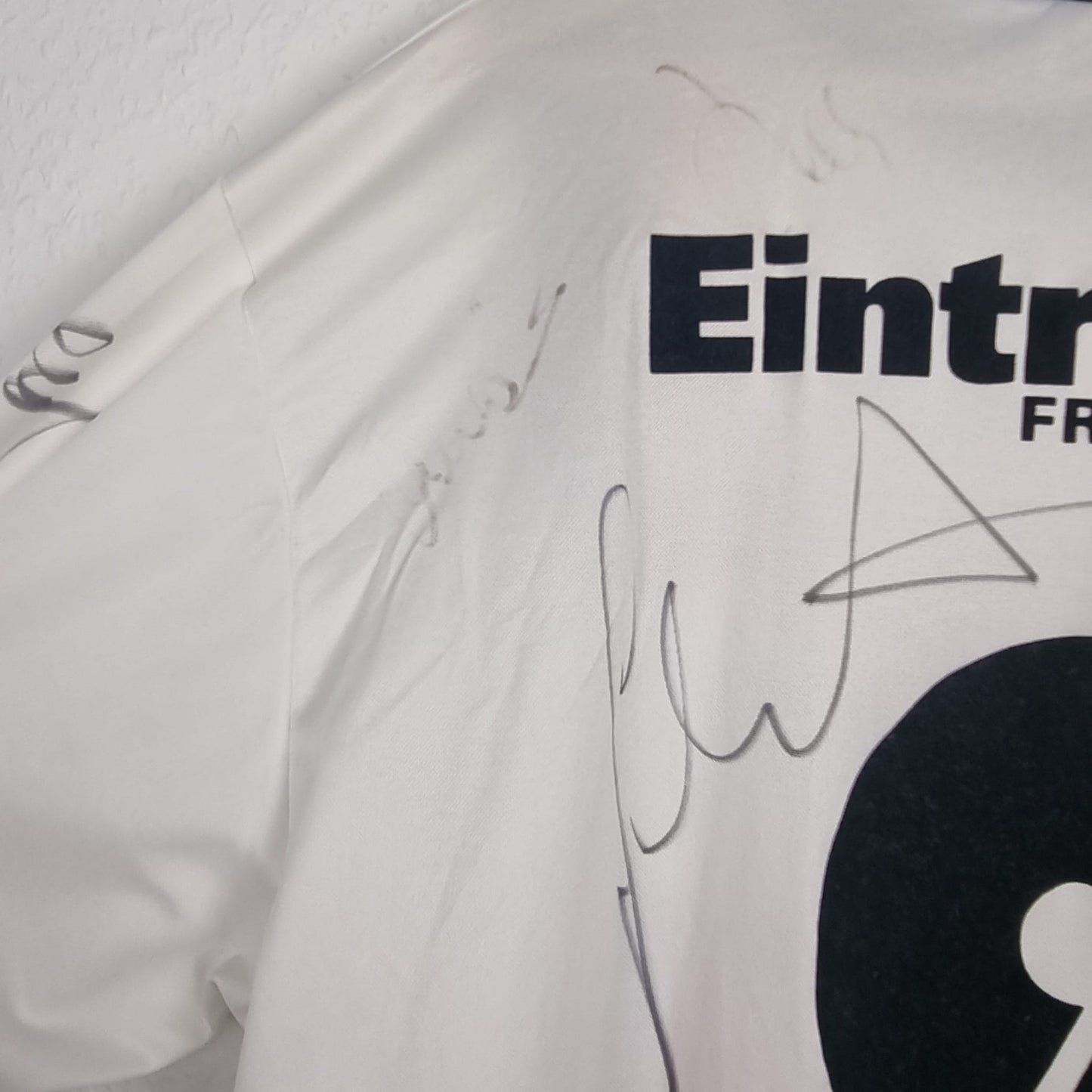 Trikot - Eintracht Frankfurt - Arie Van Lent - 2005/2006 - XL - teamsigniert - Auswärts