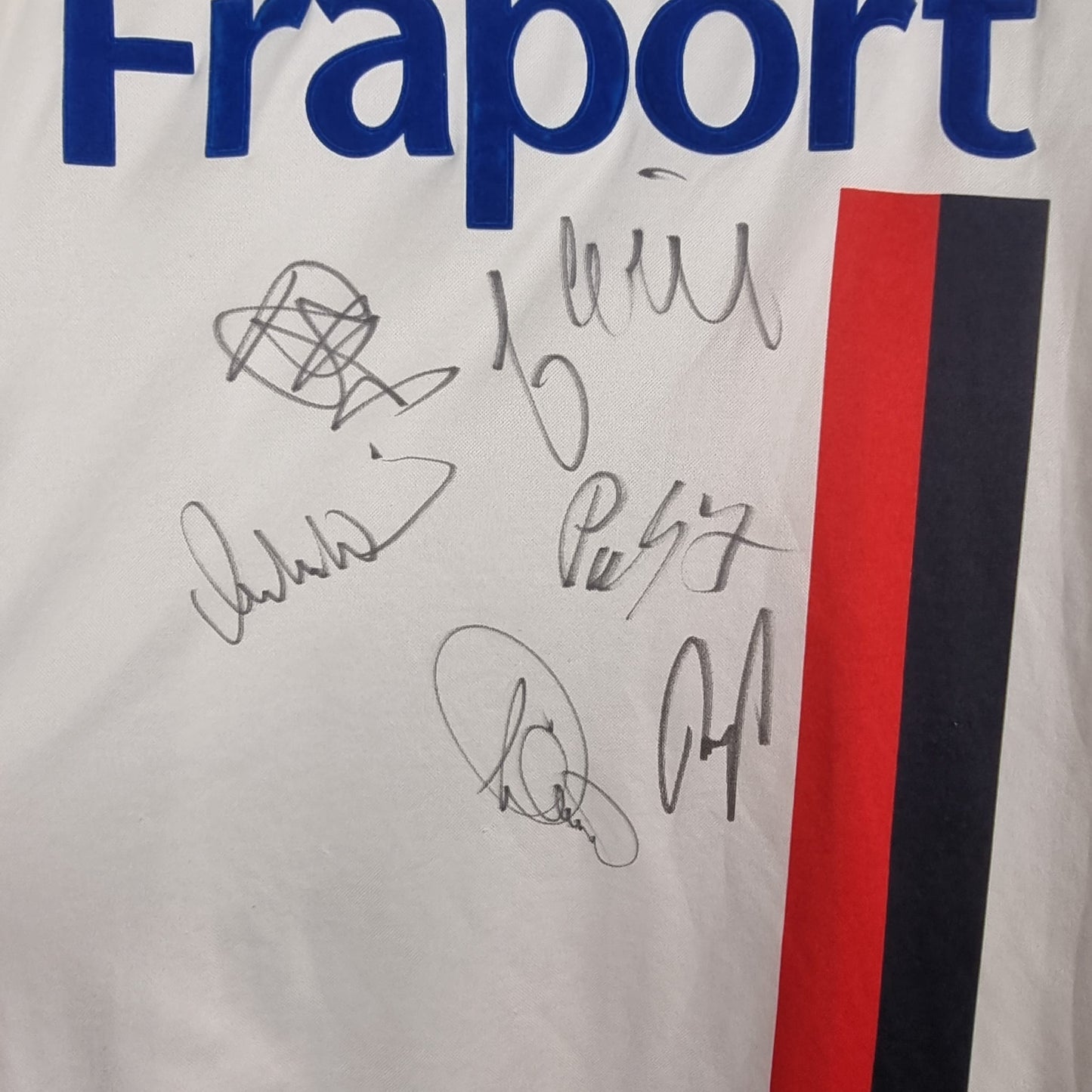 Trikot - Eintracht Frankfurt - Arie Van Lent - 2005/2006 - XL - teamsigniert - Auswärts