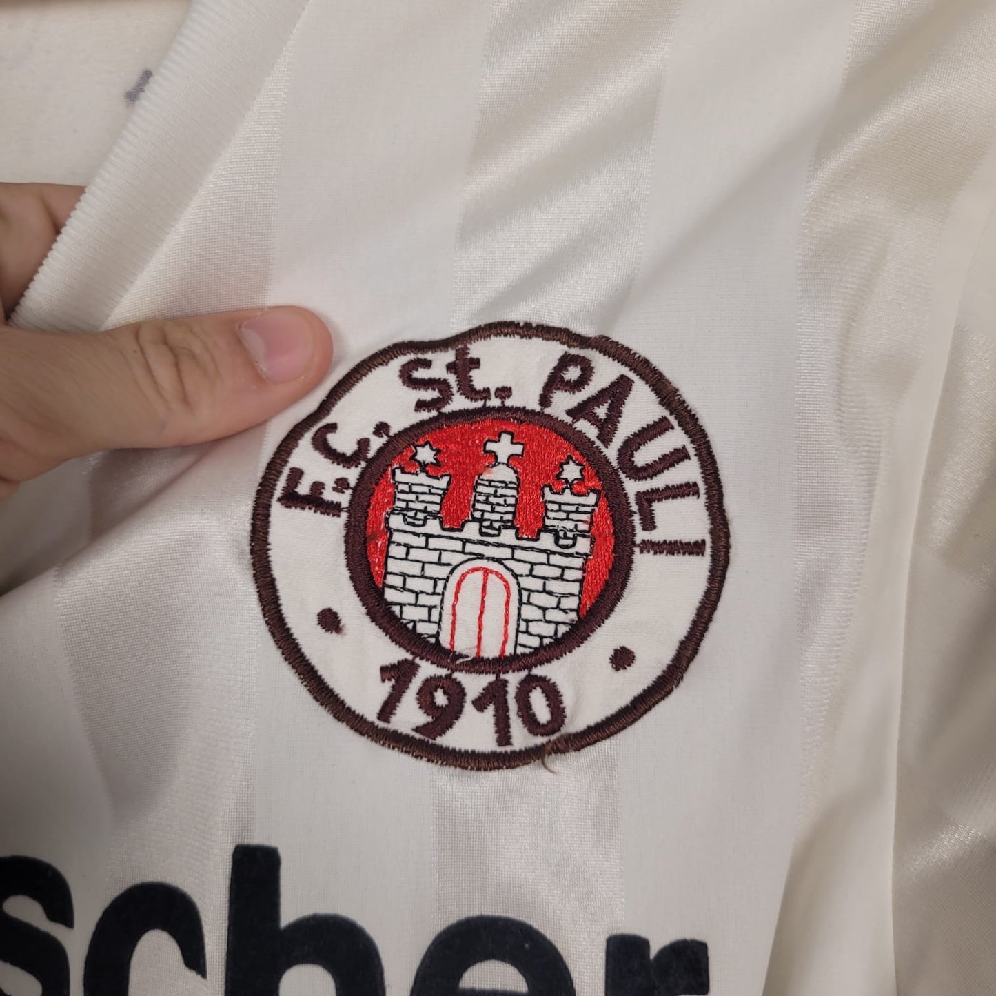 Trikot - FC St. Pauli - 1988/1989 - M - teamsigniert - Heim
