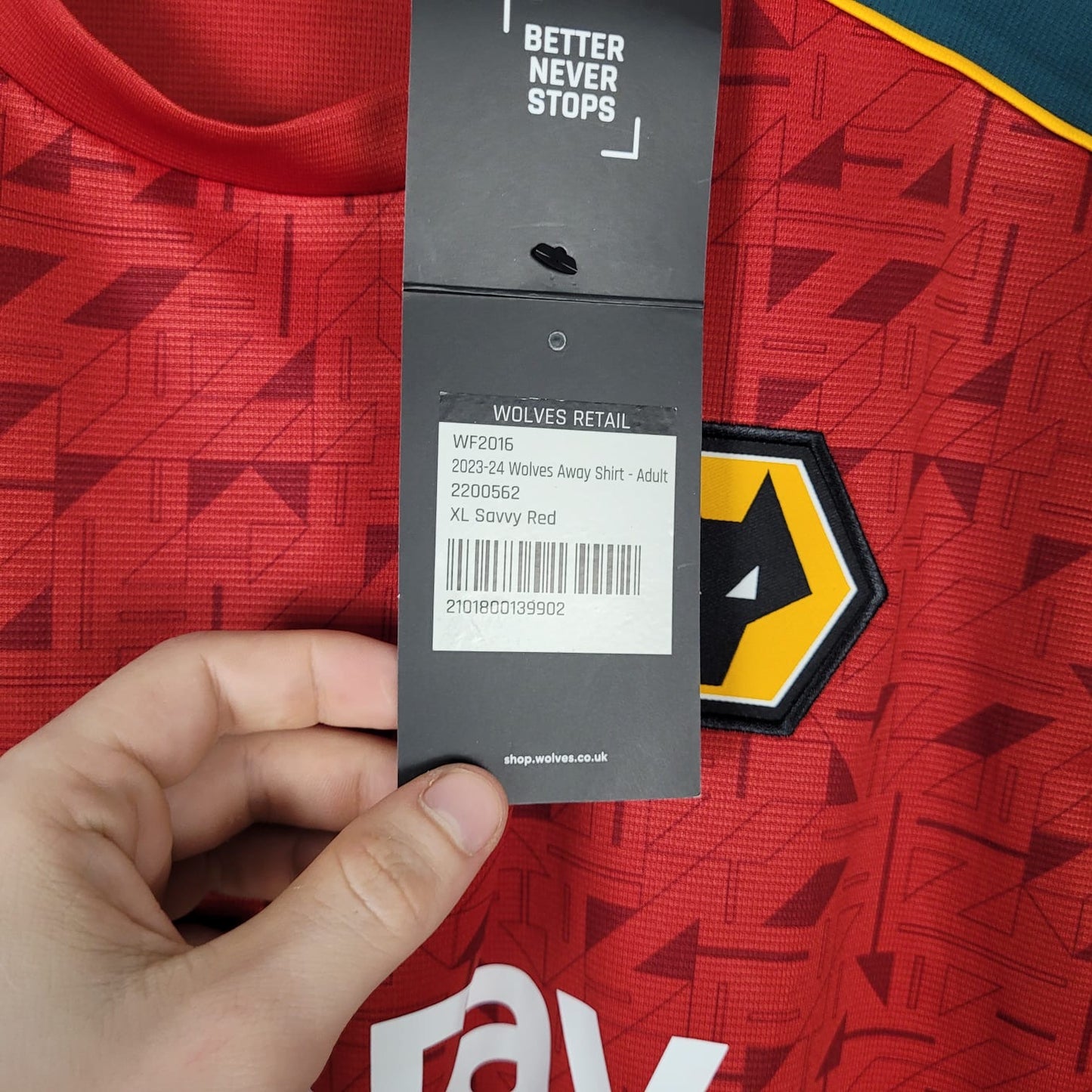 Trikot - Wolverhampton Wanderers - 2023/2024 - XL - NEU - Auswärts