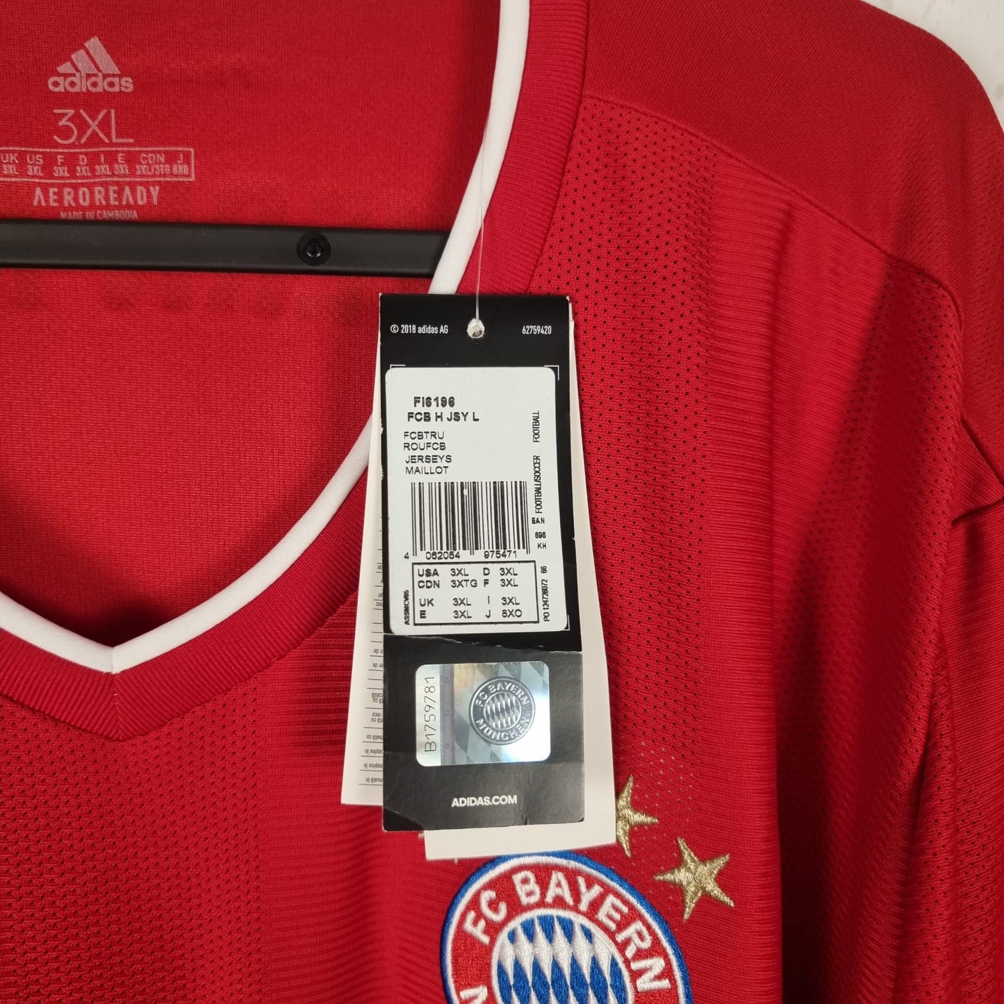 Trikot - Bayern München - 2020/2021 - 3XL - NEU - Heim