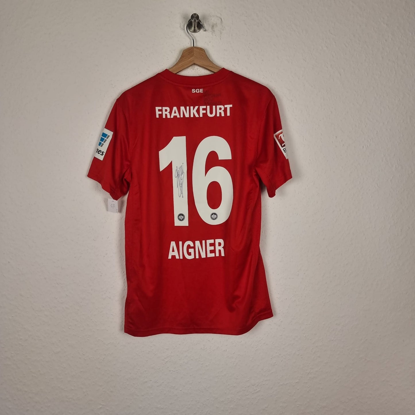 Sondertrikot - Eintracht Frankfurt - Stefan Aigner - 2015/2016 - M - mit Unterschrift