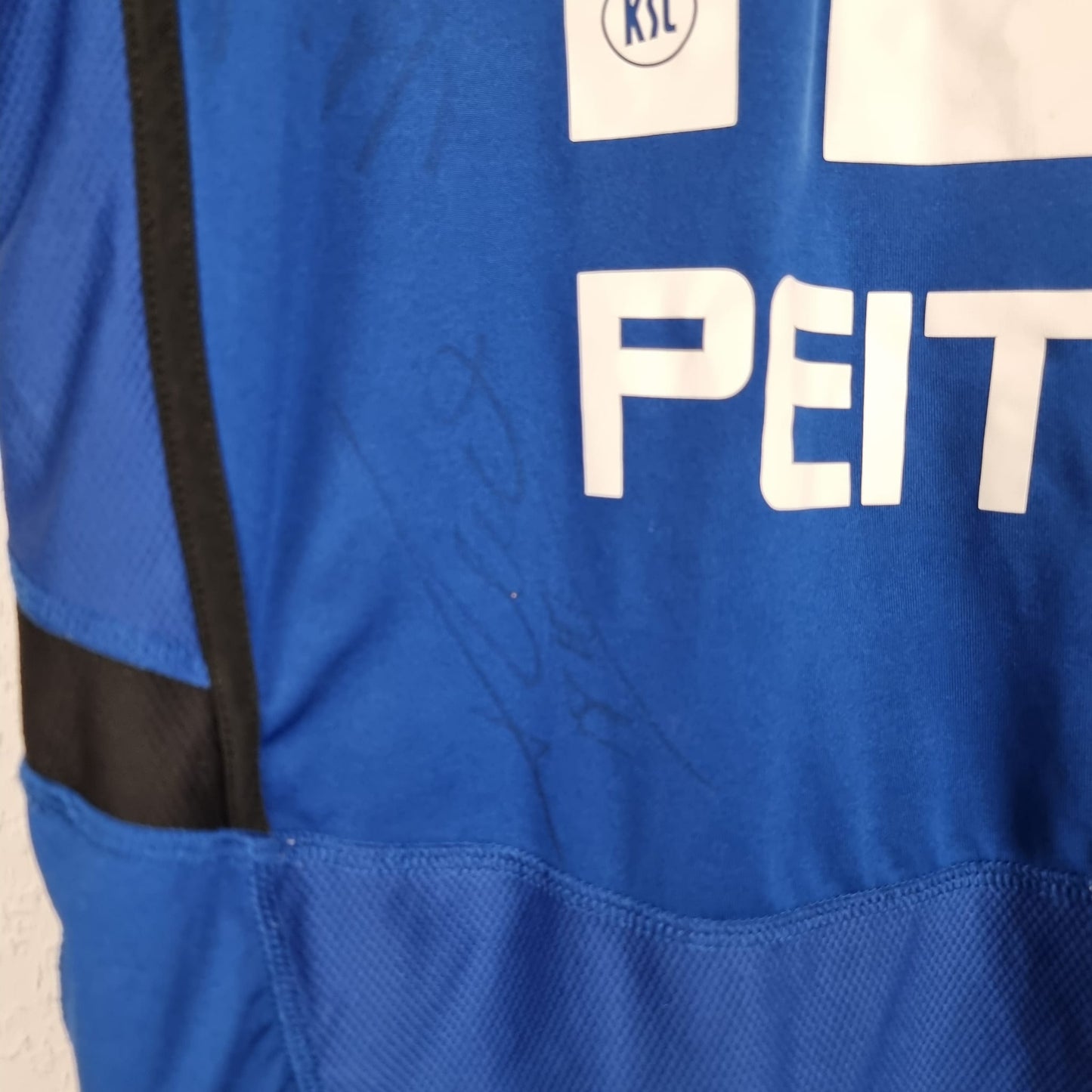 Trikot - Dominic Peitz - Karlsruher SC (KSC) - 2013/2014 - L -  Heim