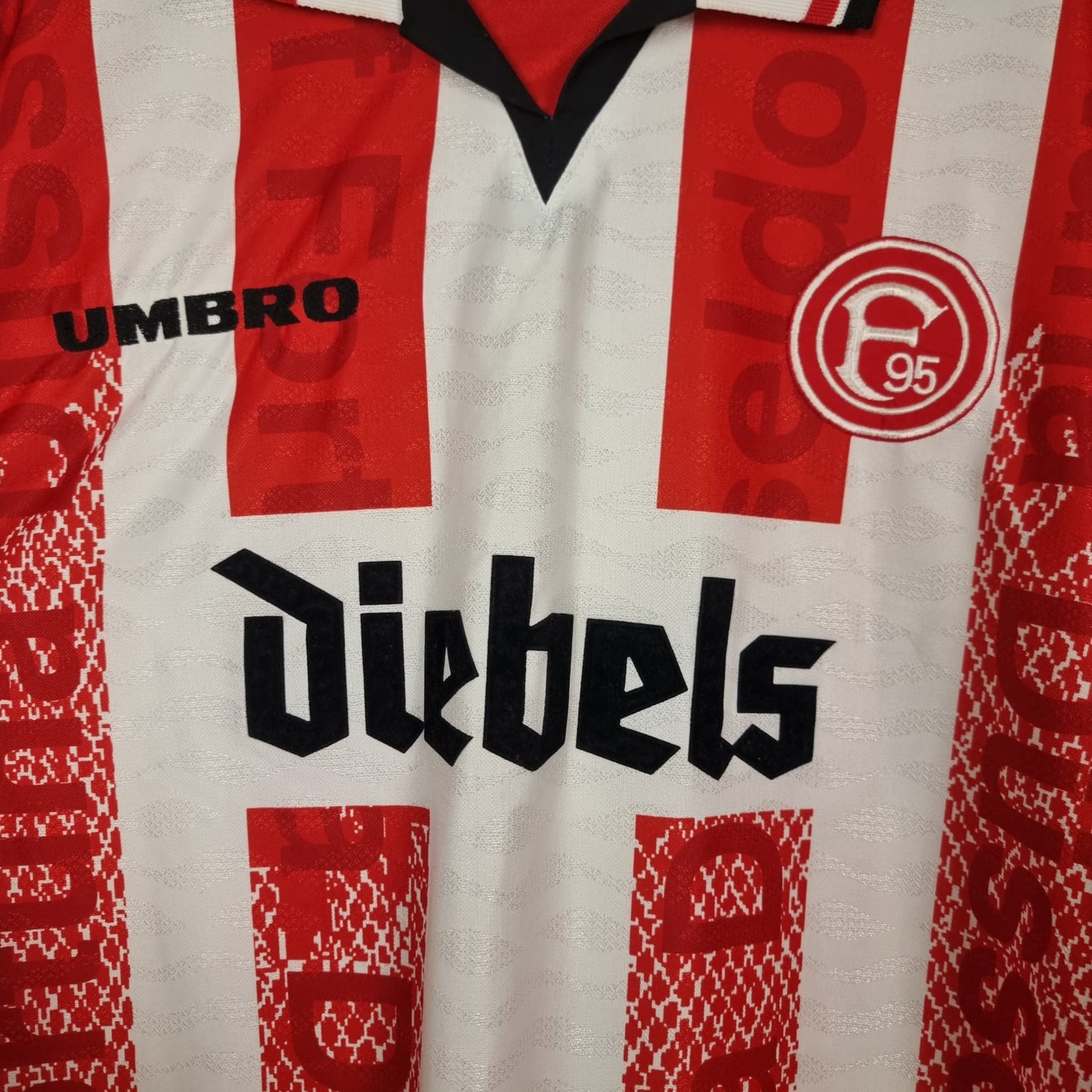 Trikot - Fortuna Düsseldorf - Abiodun Obafemi - 1997/1998 - XL - Matchworn - Heim