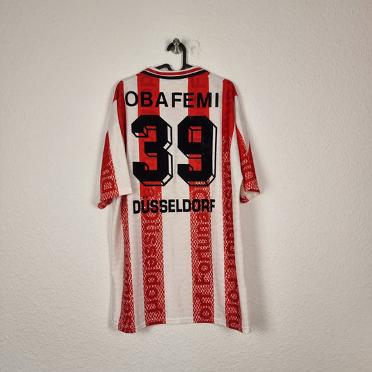 Trikot - Fortuna Düsseldorf - Abiodun Obafemi - 1997/1998 - XL - Matchworn - Heim