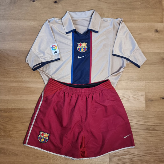 Trikot mit Hose - FC Barcelona - 2001/2002 - XL - Auswärts