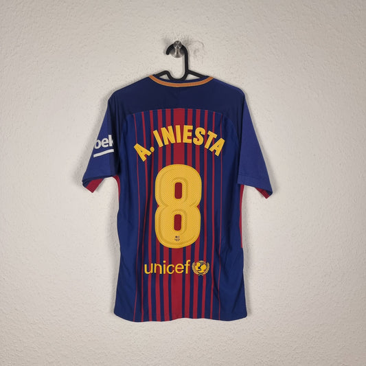 Trikot - FC Barcelona - Andrés Iniesta - 2017/2018 - S - Heim