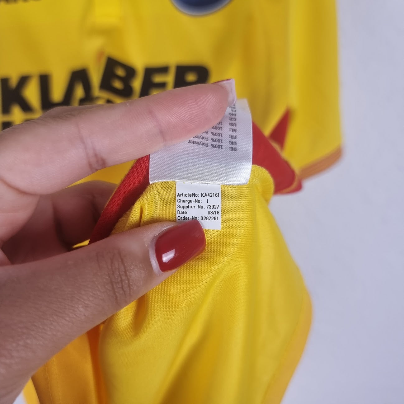 Trikot - Karlsruher SC - Bjarne Thoelke - 2016/2017 - L - Drittes - Player Issue