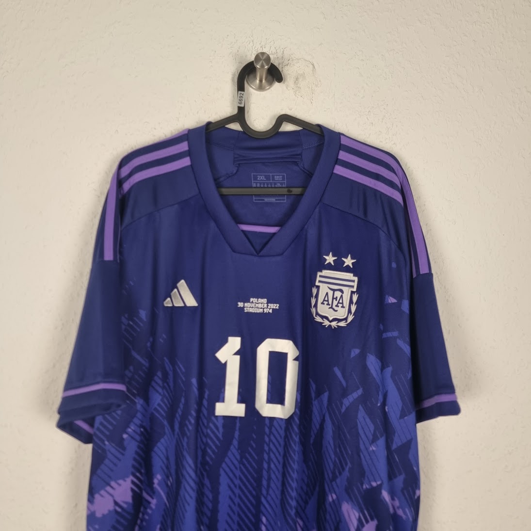 Trikot - Argentinien - Lionel Messi - 2022/2023 - XXL - Auswärts