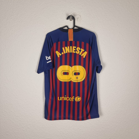 Trikot - FC Barcelona - Andrés Iniesta - 2017/2018 - M - Sonder
