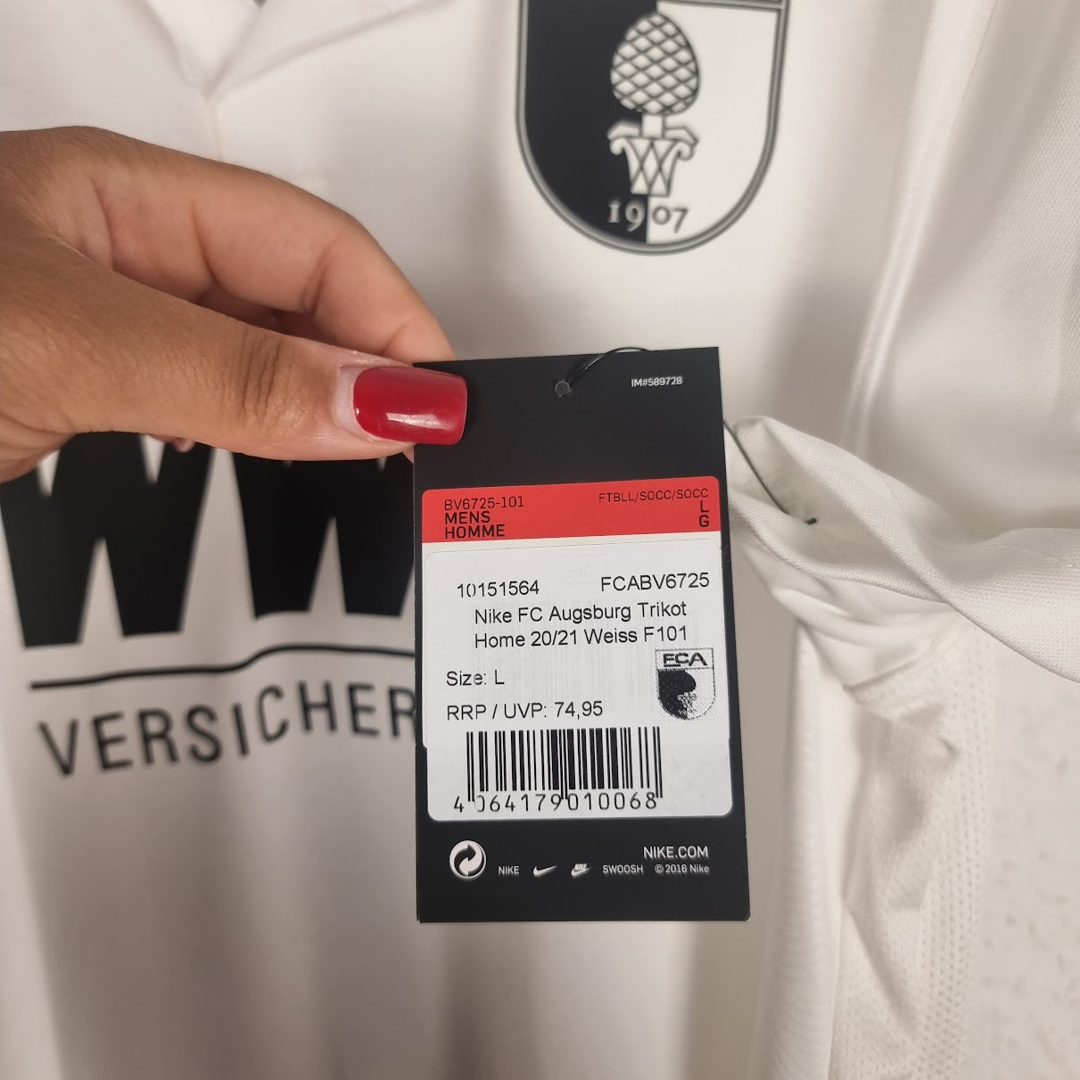 Trikot - FC Augsburg - Ruben Vargas - 2021/2022 - L - Auswärts - Neu