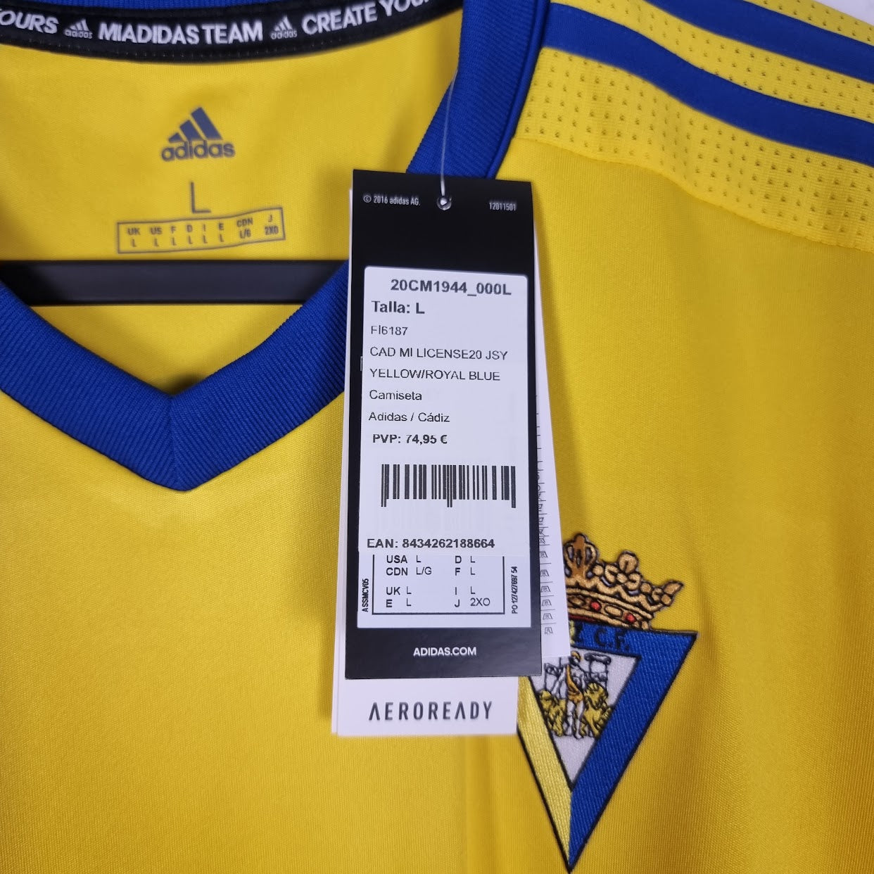Trikot - Cádiz CF - Álvaro Negredo - 2020/2021 - L - Heim - Neu