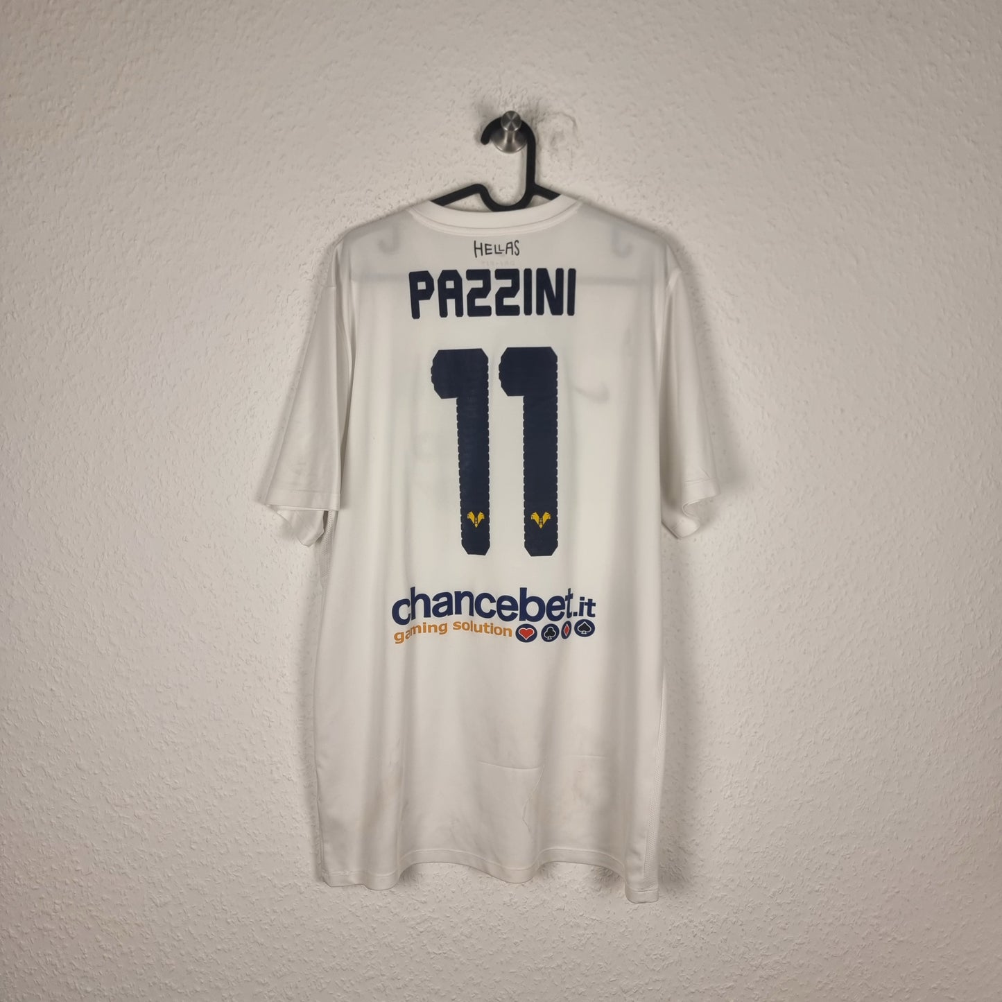 Trikot - Hellas Verona - Giampaolo Pazzini - 2017/2018 - XL - Drittes