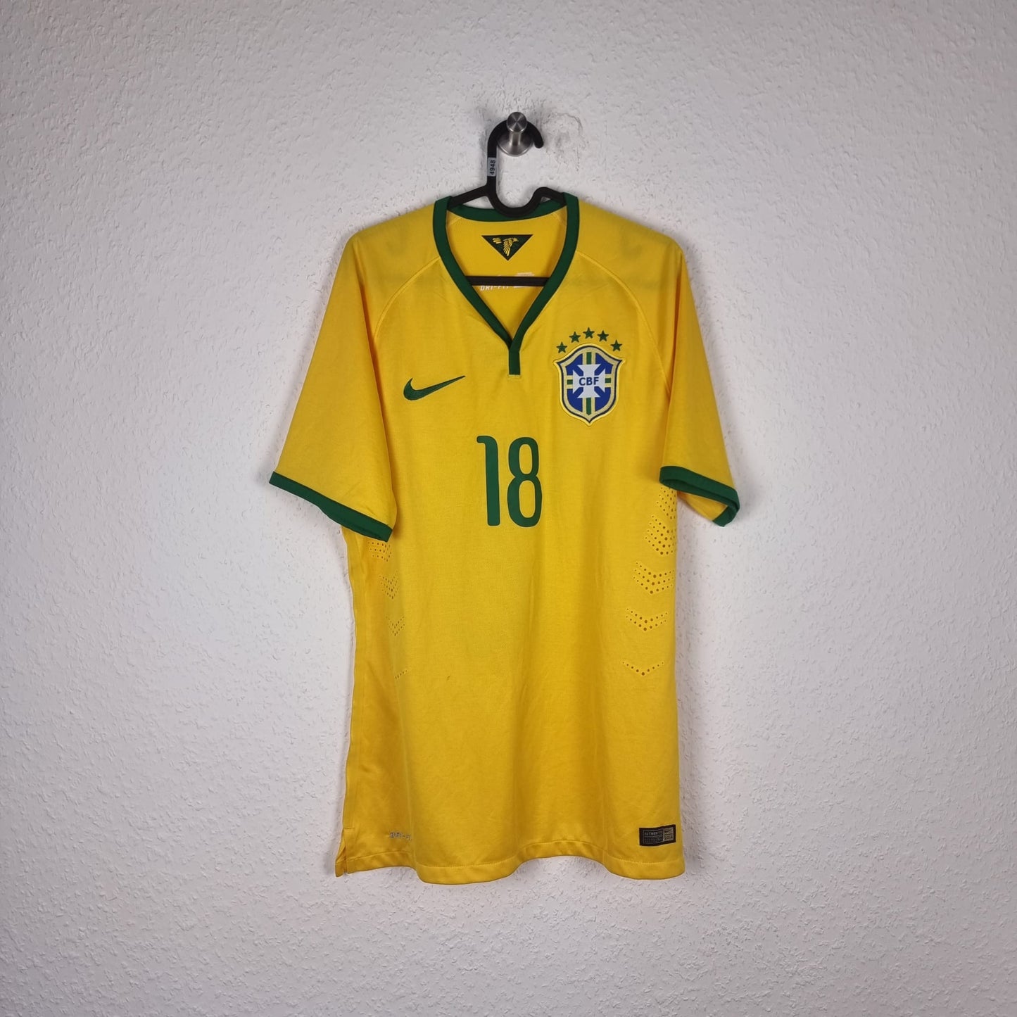 Jersey - Brazil - Firmino - 2014 - L - Home - matchworn