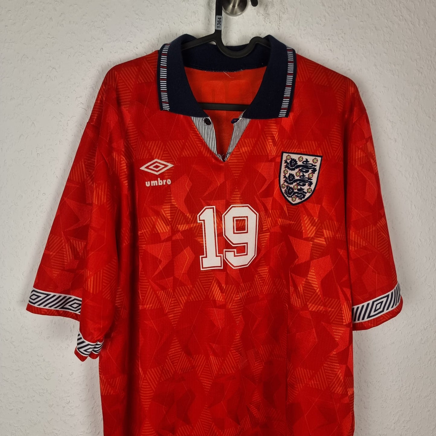 Trikot - England - Paul Gascoigne - 1990 - XXL - Auswärts