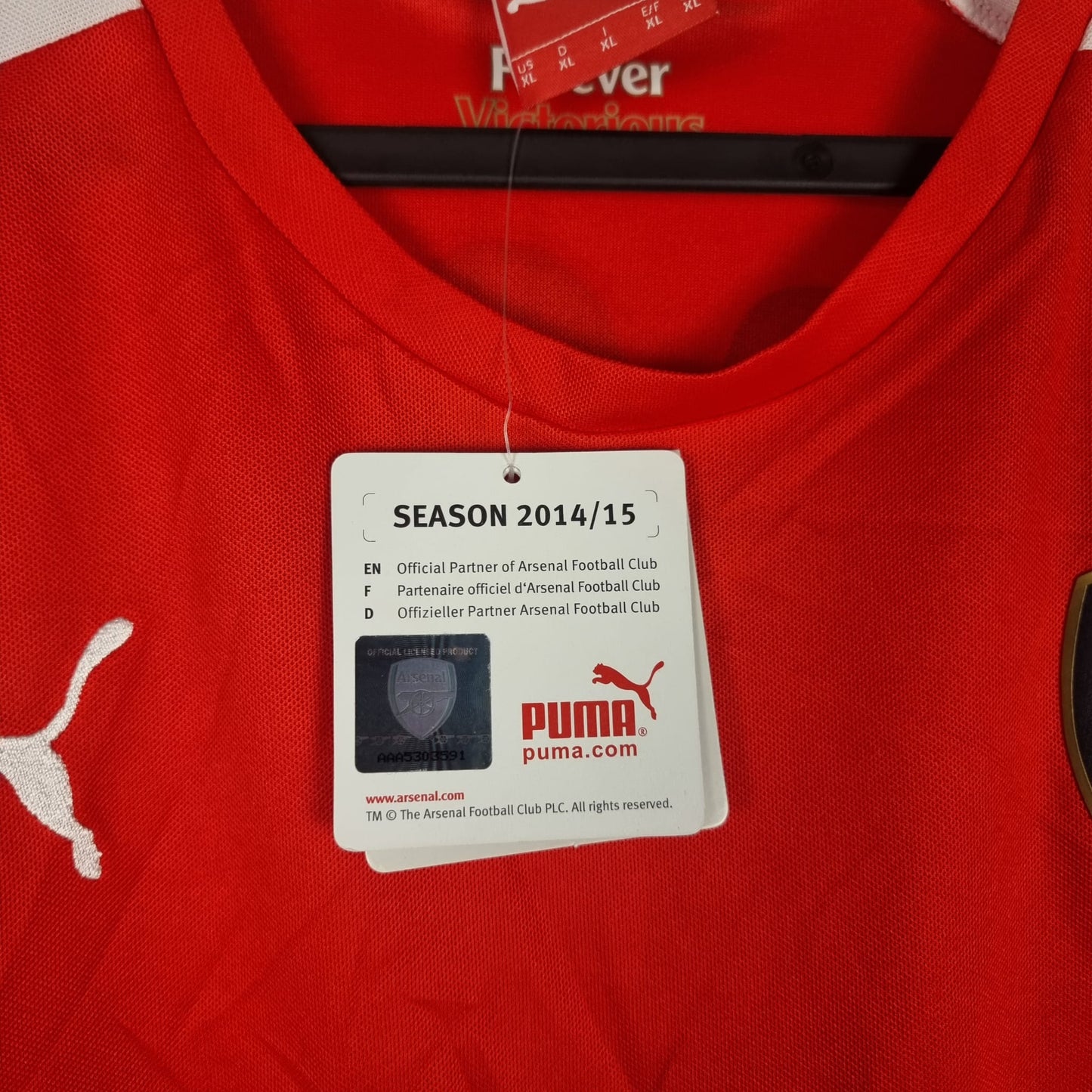 Jersey - Arsenal FC - Olivier Giroud - 2014/2015 - XL - Home - New
