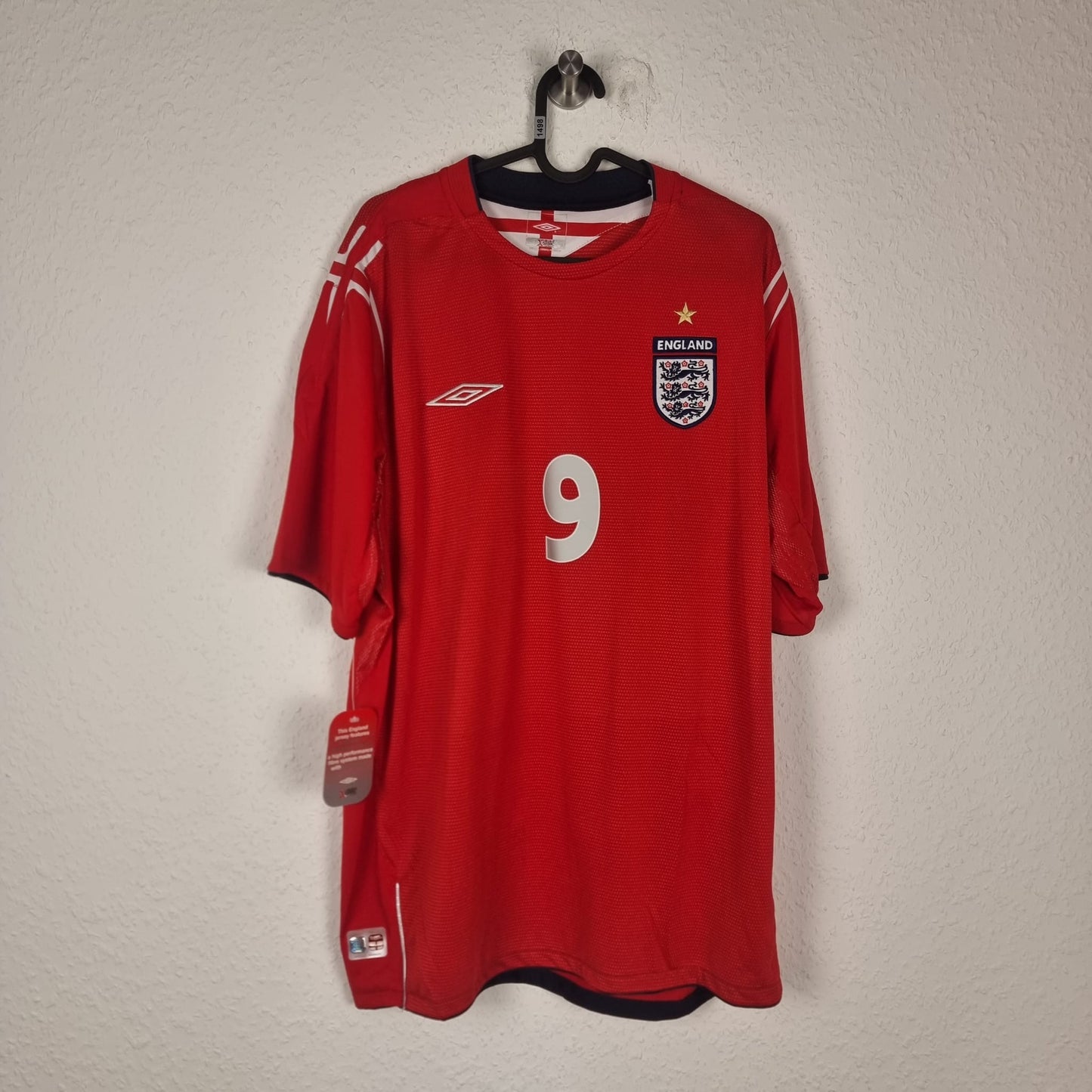 Trikot - England - Wayne Rooney - 2004 - XL - NEU - Auswärts