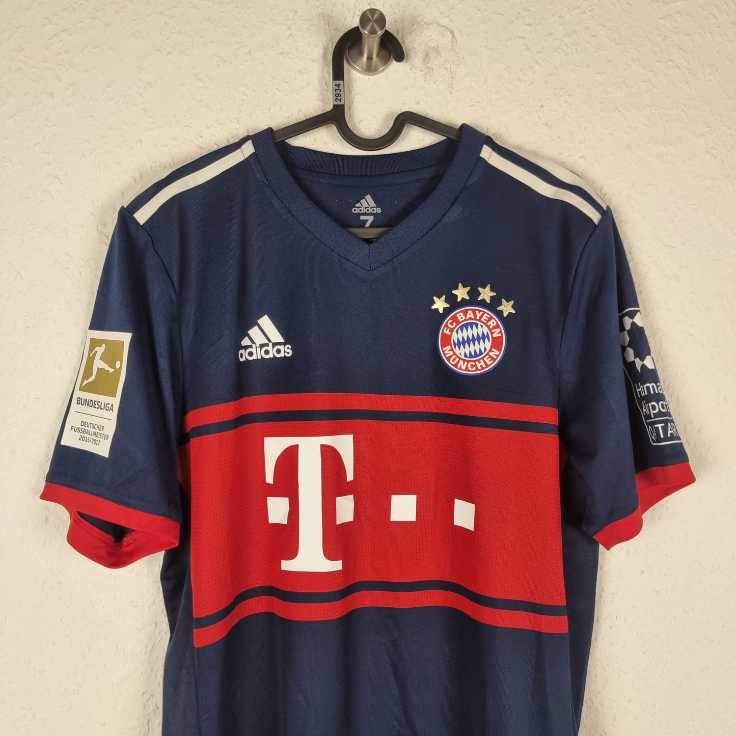 Jersey - FC Bayern Munich - David Alaba - 2017/2018 - Size 7 - Away - Player Issue