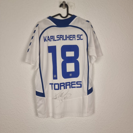 Trikot - Karlsruher SC - Manuel Torres - 2013/2014 - L - Auswärts