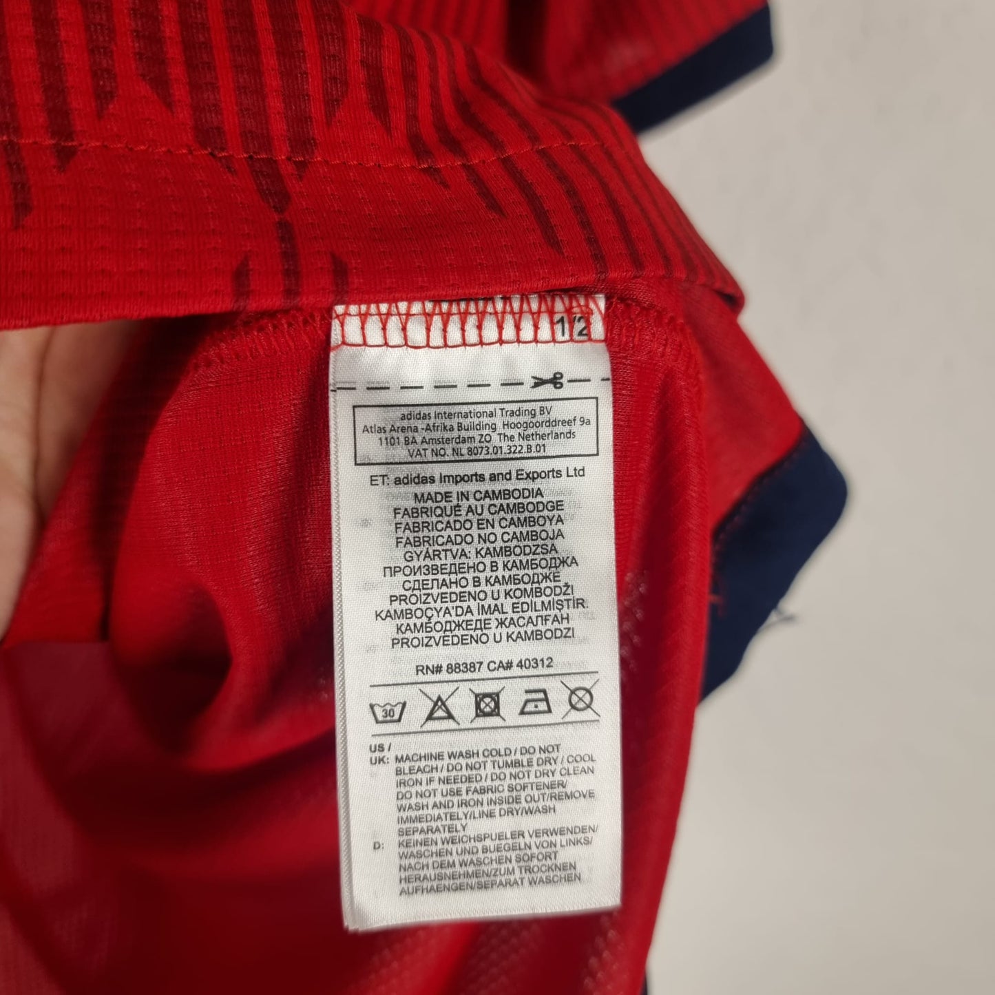 Jersey - FC Bayern Munich - Juan Bernat - 2018/2019 - Size 6 - Home - Player Issue