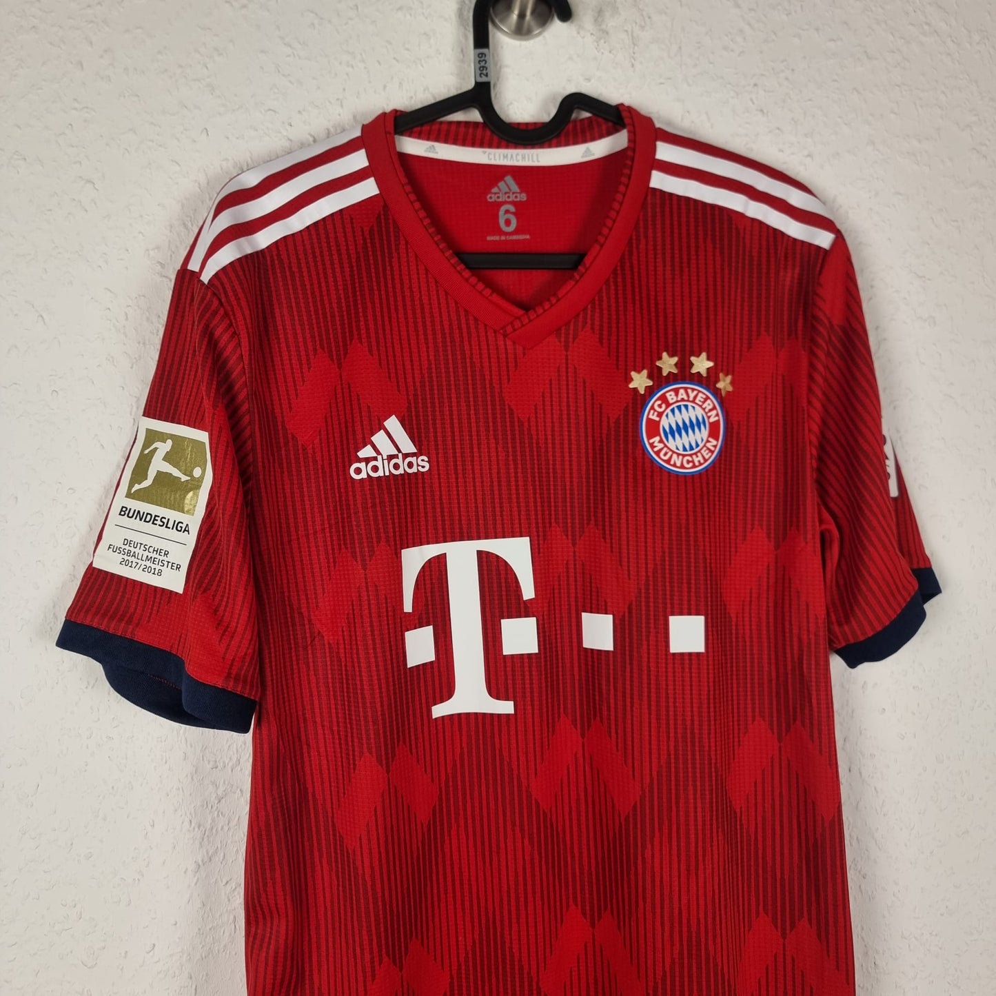 Jersey - FC Bayern Munich - Juan Bernat - 2018/2019 - Size 6 - Home - Player Issue