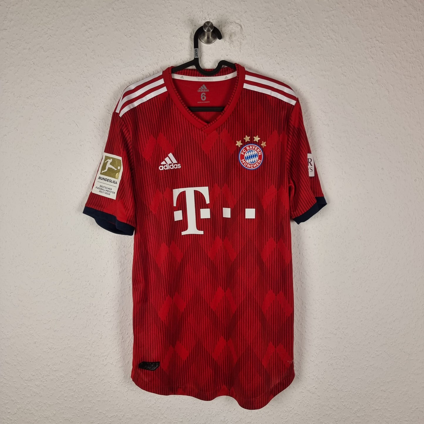 Jersey - FC Bayern Munich - Juan Bernat - 2018/2019 - Size 6 - Home - Player Issue