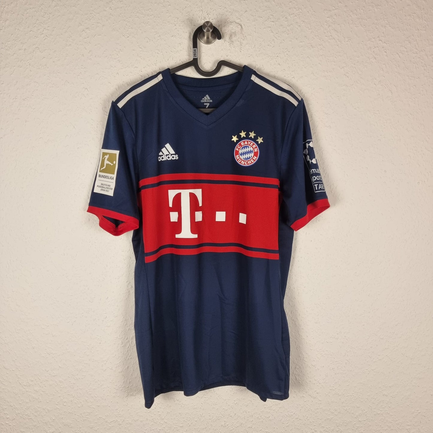 Jersey - FC Bayern Munich - David Alaba - 2017/2018 - Size 7 - Away - Player Issue