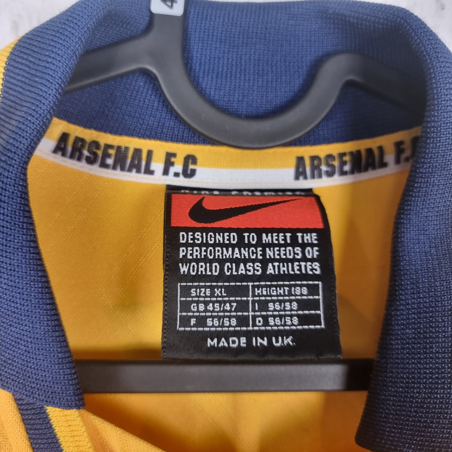Trikot - Arsenal FC - Dennis Bergkamp - 1996/1997 - XL - Auswärts